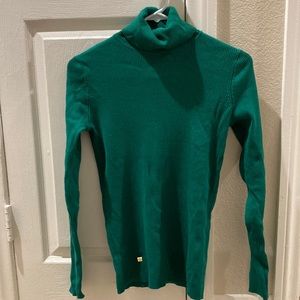 Ralph Lauren kelly green ribbed turtleneck sweater